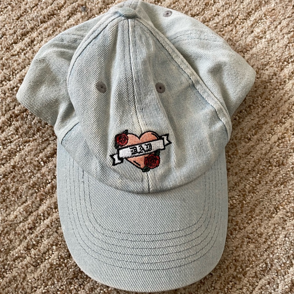 Embroidered Heart and Rose “Dad” Cap